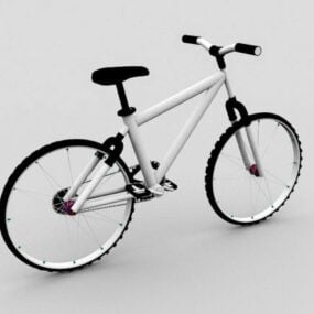 白色小轮车山地自行车3d模型