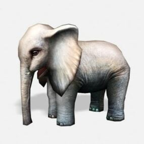 Low Poly Baby Elephant 3d model