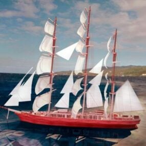 مدل سه بعدی کشتی قایقرانی کلاسیک