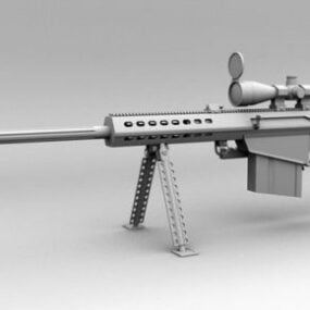 Pistolet de sniper Barrett M107 modèle 3D