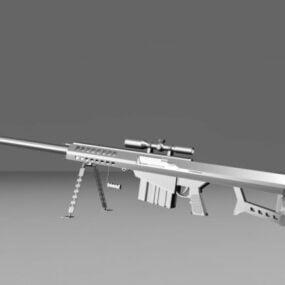 Modello 3d della pistola per fucile da cecchino Scifi