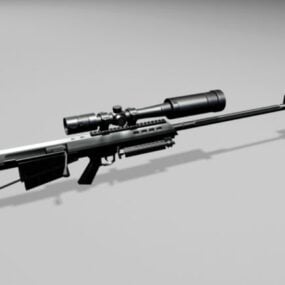 تفنگ تک تیرانداز بارت M95 مدل سه بعدی