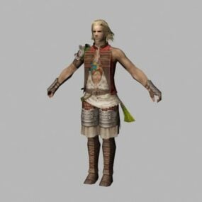 Germanic Warrior Woman 3d model