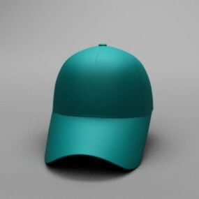 Cyan Baseball Cap 3D-Modell