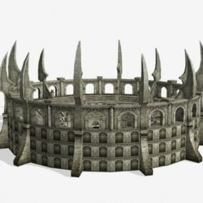 Battle Arena Fantasy Building 3d model