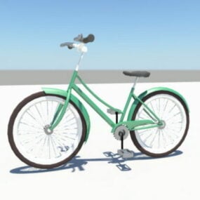 海滩上的自行车3d模型