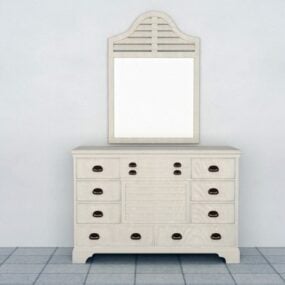 Dress Vanity With Drawers 3d-modell