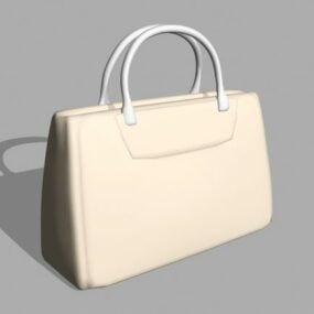 ベージュのファッションハンドバッグ3Dモデル