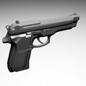 Beretta-Pistole 9 mm 3D-Modell