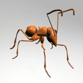 3D-Modell eines roten Ameiseninsekts