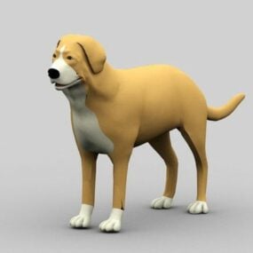 3D-Modell eines großen Hundes