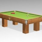 Billiards Pool Table With Ball And Cue