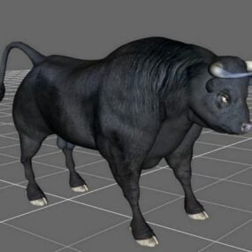 Toro negro modelo 3d