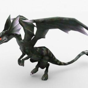 Vakker Black Dragon 3d-modell