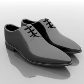 男性のための黒い靴3Dモデル