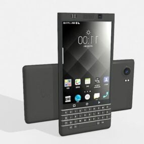 Black Blackberry Smartphone 3d model