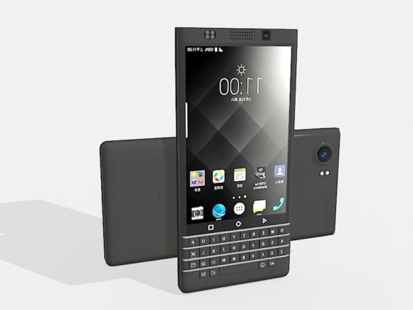 Zwarte Blackberry-smartphone