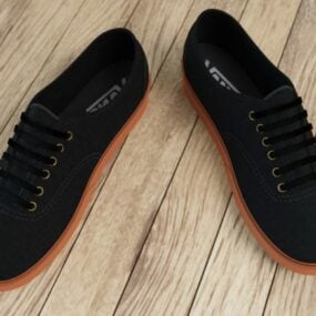 Black Vans Shoes 3d-modell