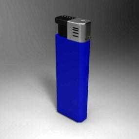 Modrý jednorázový zapalovač 3D model