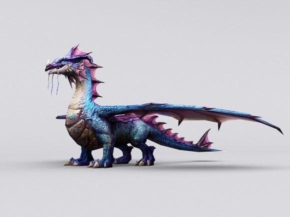 Dragón azul criatura personaje
