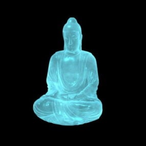 Estatua de Buda de Jade Azul modelo 3d