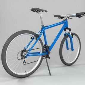 Mountainbike Blau lackiertes 3D-Modell