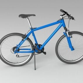 Modello 3d di bici moderna per bicicletta da montagna blu