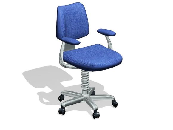 Mobilier de bureau chaise pivotante bleue