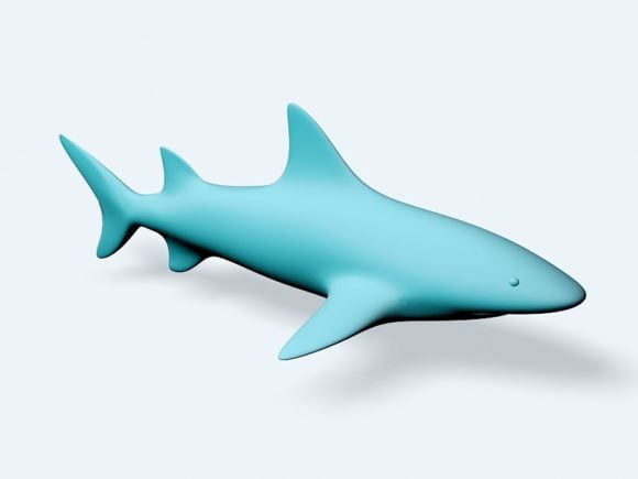 الأزرق القرش Lowpoly