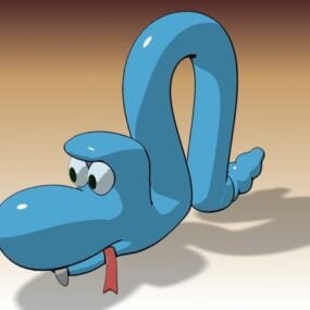 Mô hình 3d hoạt hình con rắn