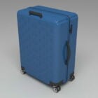 Valise bleue en plastique