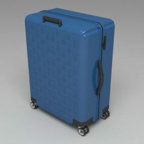 Blå resväska plast 3d-modell