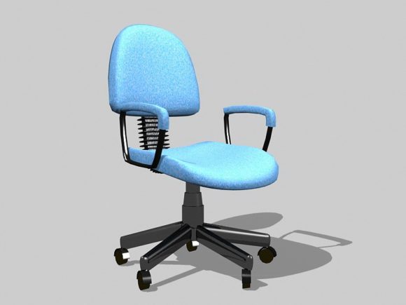 Chaise de bureau pivotante couleur bleue