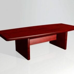 보트 모양의 목재 회의 테이블 3d 모델