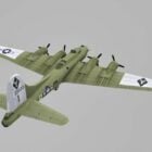 Boeing B-17 Flying Fortress Low Poly