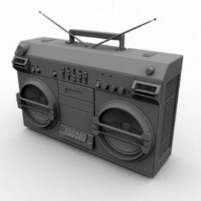 Reproductor de audio Boombox modelo 3d