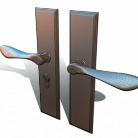 Messing-Türschlossgriff 3D-Modell