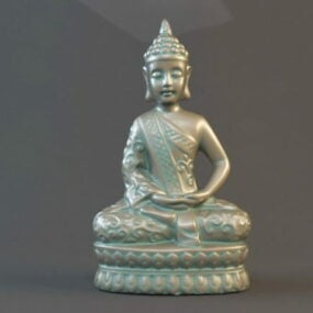 تمثال بوذا تايلاند البرونزي نموذج ثلاثي الأبعاد