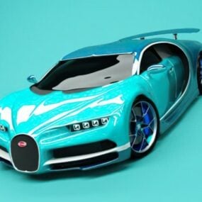 Voiture de sport Bugatti Chiron modèle 3D