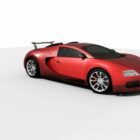 Automobile sportiva rossa di Bugatti Veyron