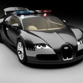 Model 3d Mobil Polisi Bugatti Veyron