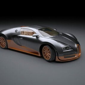 Realistyczny model samochodu Bugatti Veyron 3D