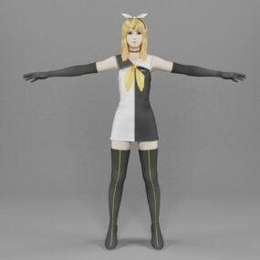 Beautiful Bunny Girl Character 3d model