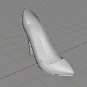 Buty biznesowe na wysokich obcasach Model 3D