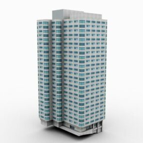 Zakelijk kantoor hoogbouw gebouw 3D-model