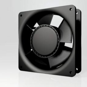 3D-модель тонкого вентилятора кулера процесора