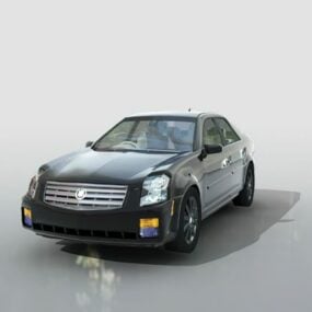Cadillac Cts Schwarz 3D-Modell