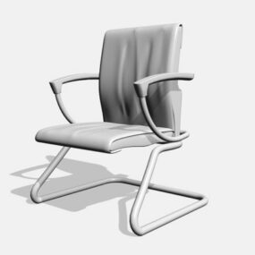 Cantilever Chair Steel Arms 3d model