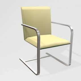 Simple Wooden Chair Ladder Back 3d model