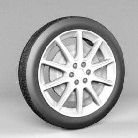 Car Alloy Tire Wheel 3d model